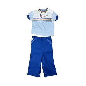 Vintage Garanimals Two Piece Outfit Short sleeve Rookie BaseBall Shirt Size 12M